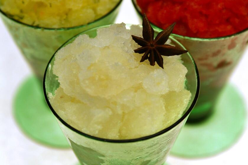 A little anise to bring out the flavor. Recipe: Star anise and grapefruit granita