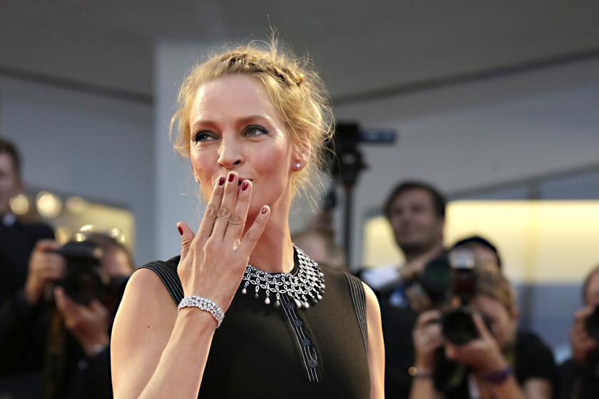 Actress Uma Thurman, shown at a screening of "Nymphomaniac: Volume I" at the Venice Film Festival in September, has reportedly been sued by ex-fiance Arpad Busson over custody of daughter Luna.