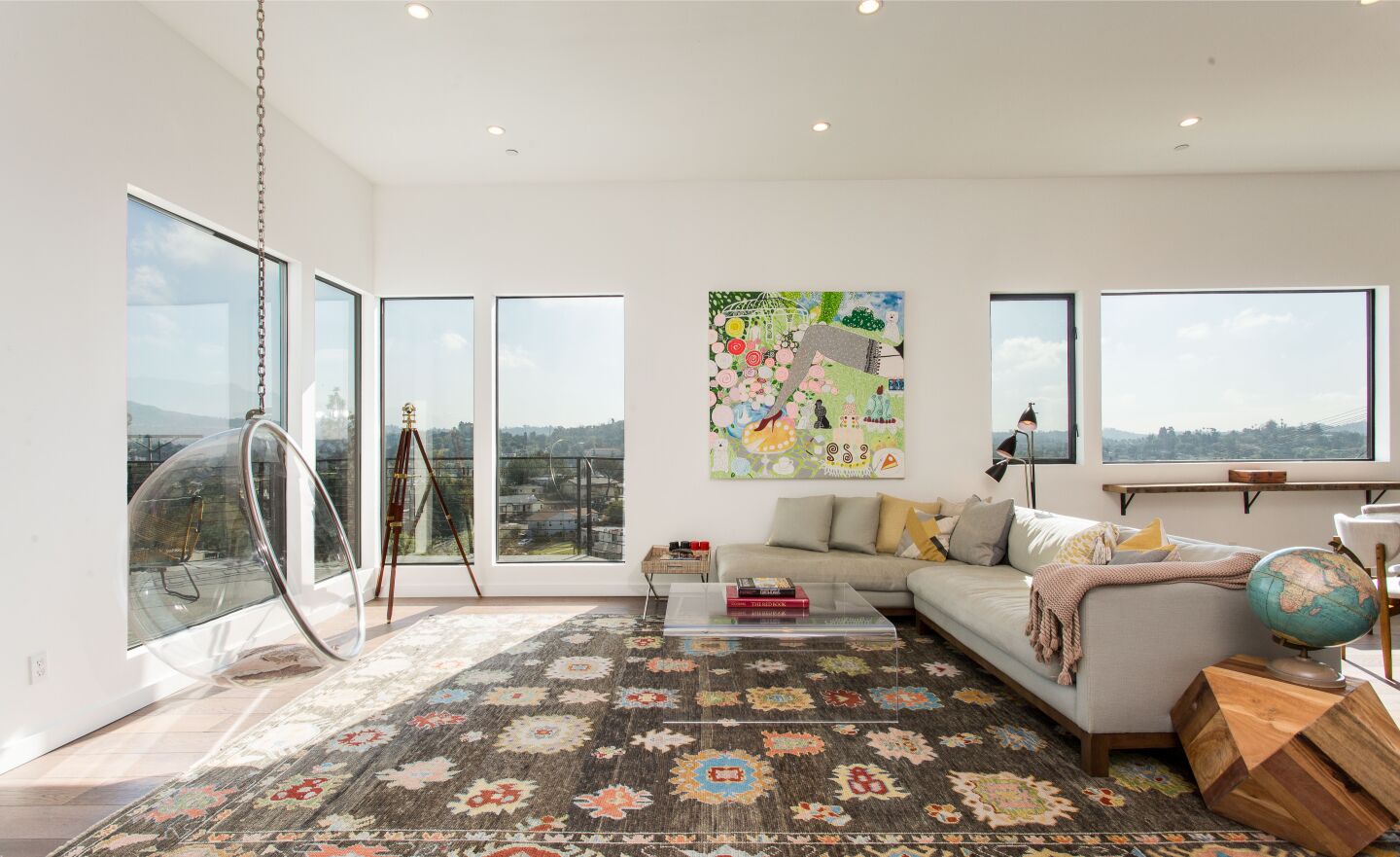 The living room.
