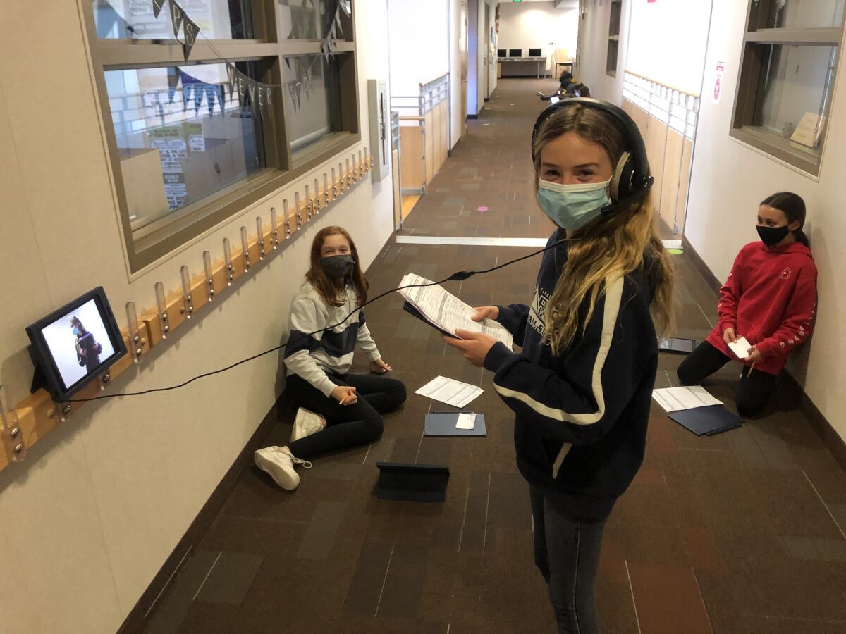 Solana Ranch sixth graders returned to four days a week school on Feb. 8.
