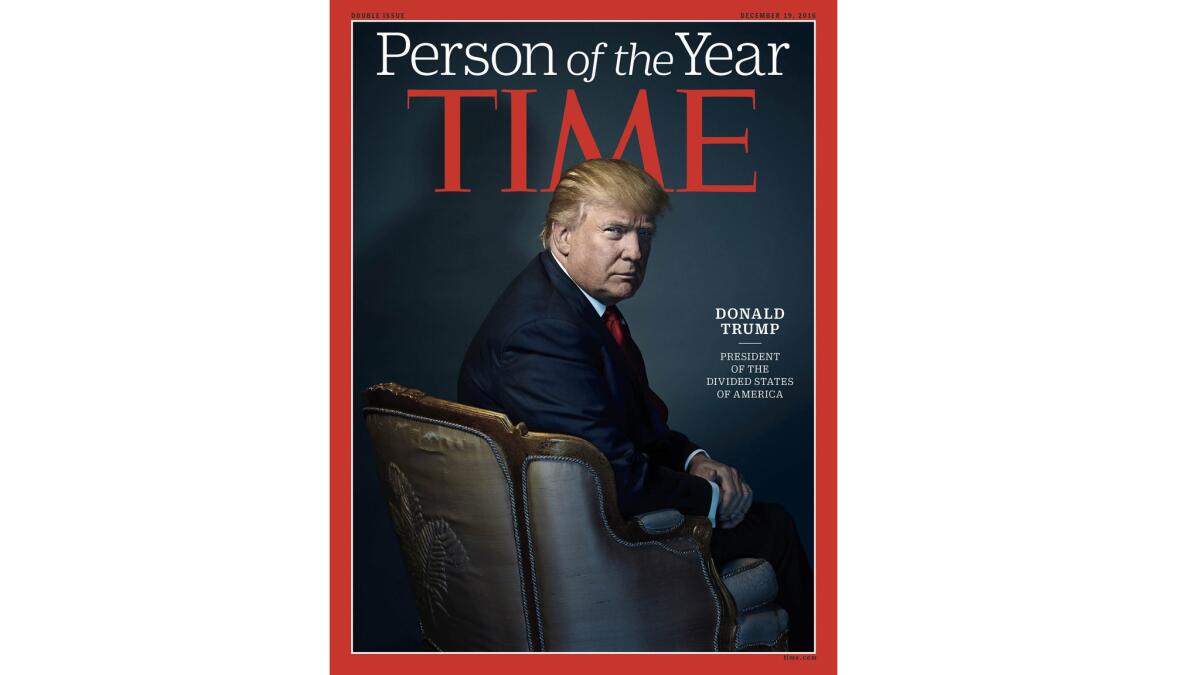 President-elect Donald Trump was selected as Time's 2016 Person of the Year.
