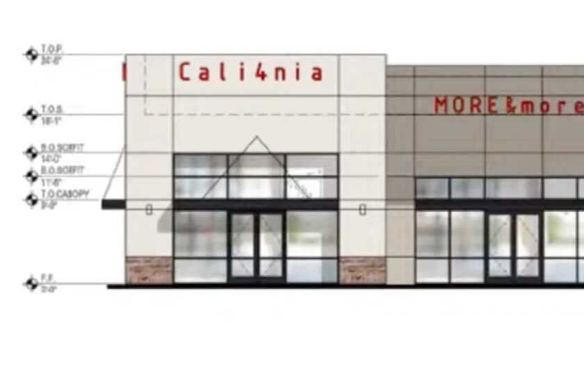 A rendering of Carmel Center, a new restaurant development on El Camino Real.
