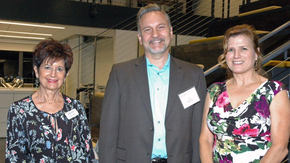 Ascencia board member Karen Swan, from left, with Lee Wochner, past chair of the Community Foundation of the Verdugos; and Ascencia Executive Director Natalie Profant Komuro during a recent friendship reception in Glendale.