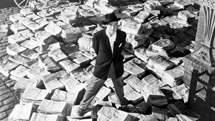 Orson Welles as Charles Foster Kane in "Citizen Kane."