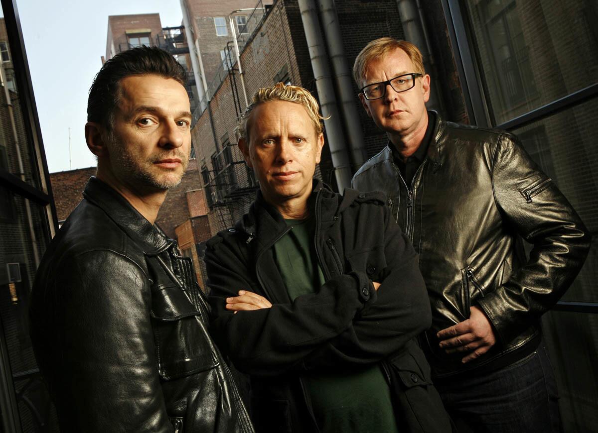 A 2009 photo of Depeche Mode band members Dave Gahan, Martin Gore, and Andrew Fletcher. (Los Angeles Times)