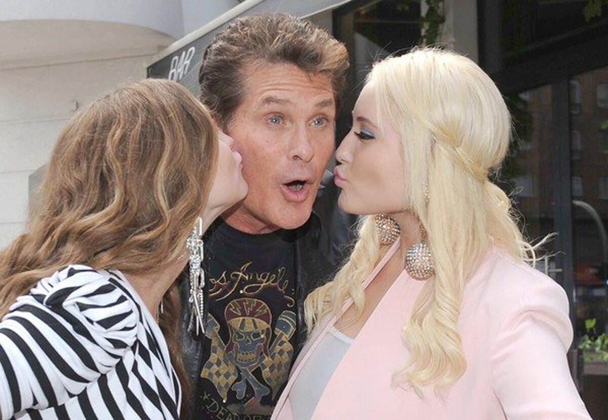 Hasselhoff married "Knight Rider" guest star Catherine Hickland in 1984, but the couple later divorced. He found love again in 1989 and married actress Pamela Bach. Together they had daughters Taylor-Ann, left, and Hayley, but the romance didn't last. In 2006, the couple split.