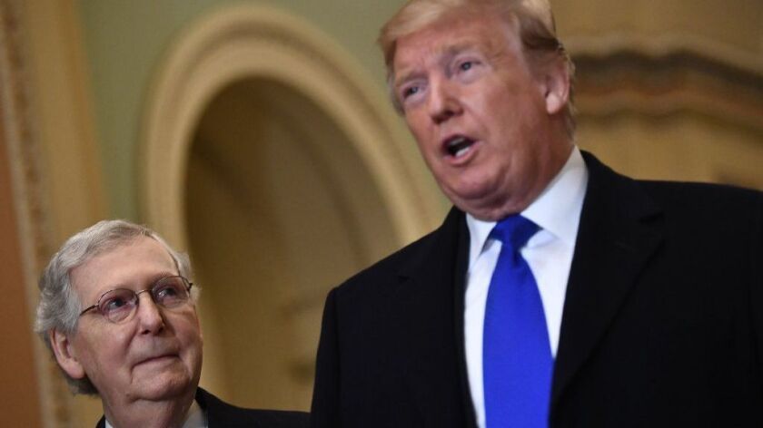 President Trump with Senate Majority Leader Mitch McConnell.