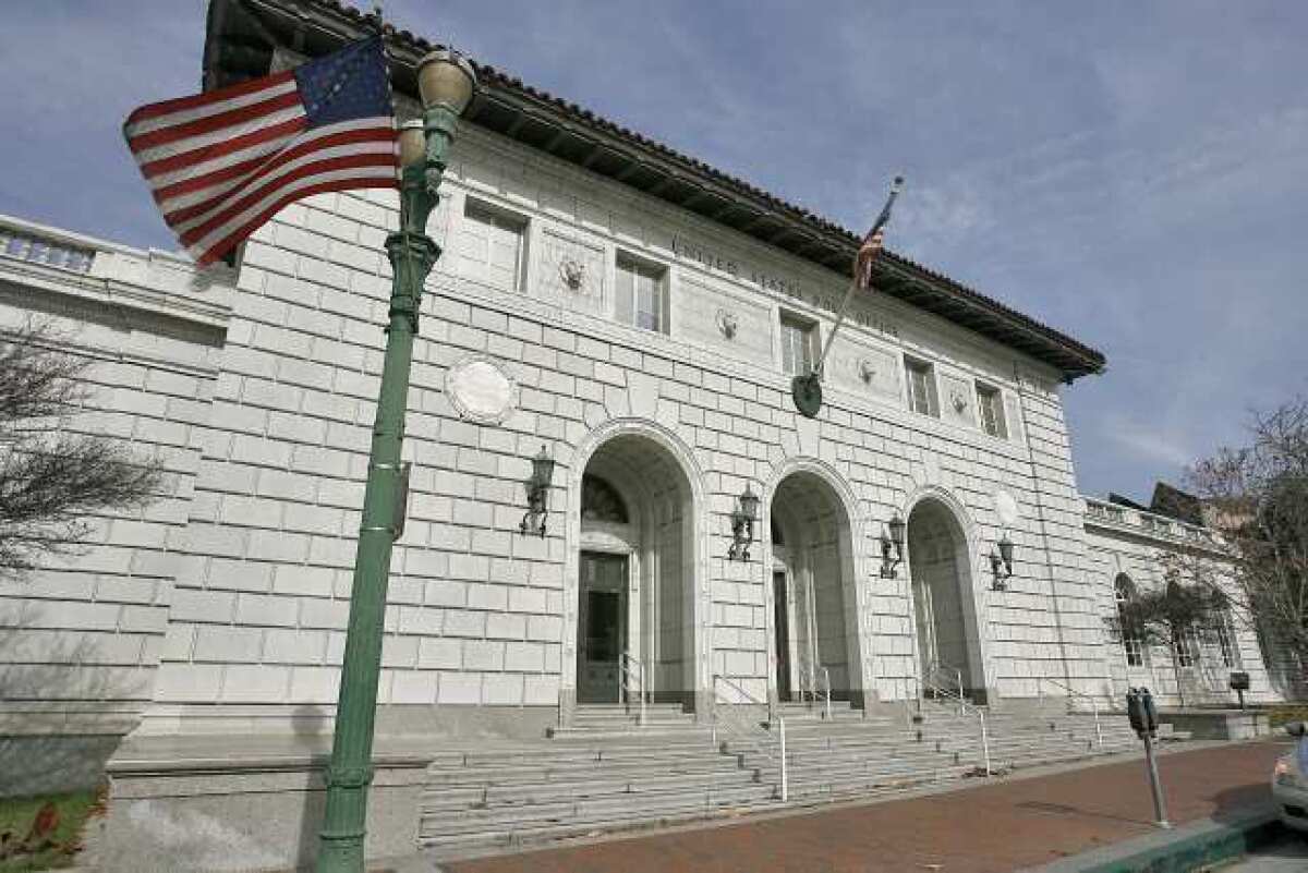 The historic United States Post Office building at 313 E. Broadway, in Glendale. The site may be closed and sold off by the USPS as part of a nationwide effort to cut costs and raise capital.