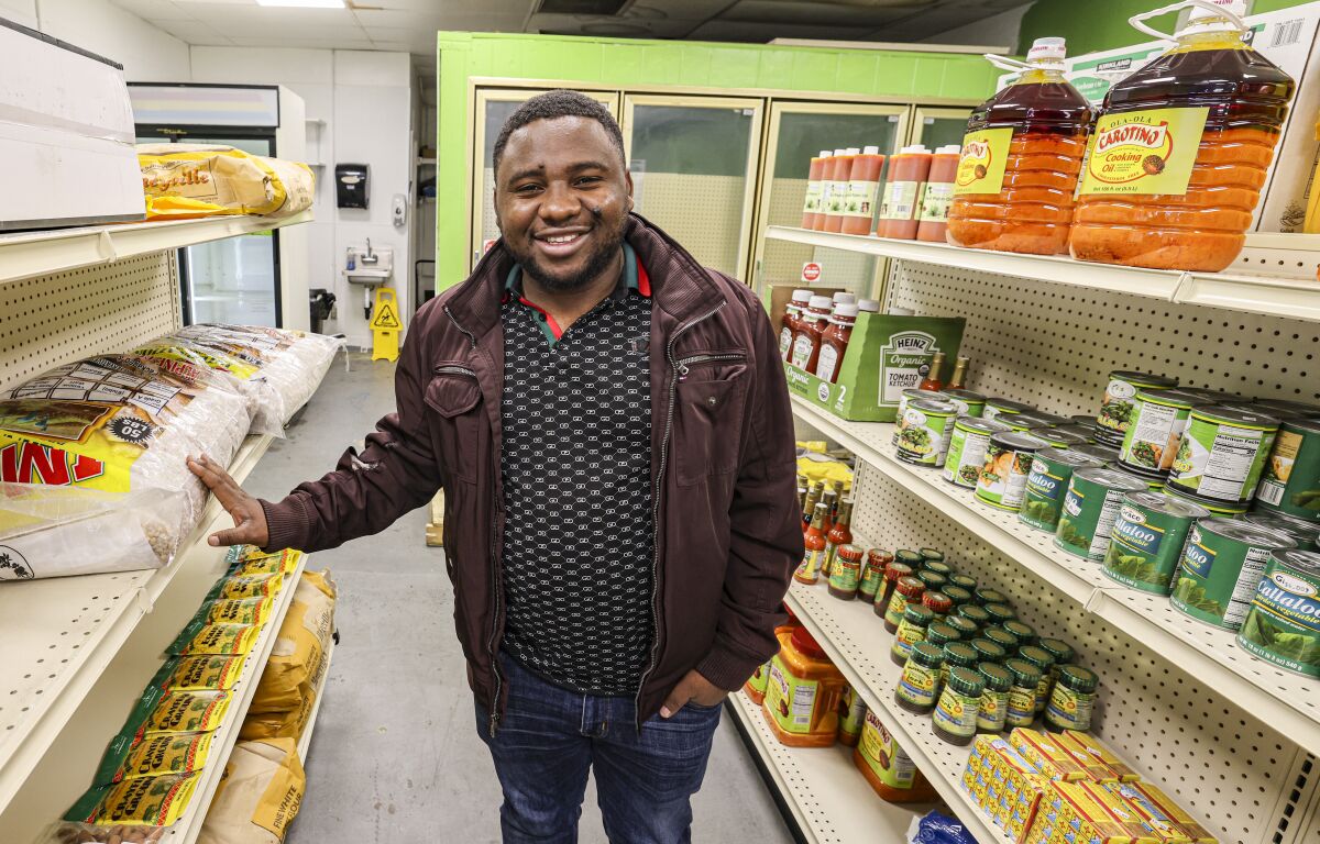 Joseph Ekyoci now owns a specialty grocery store that caters to East African and Caribbean communities 