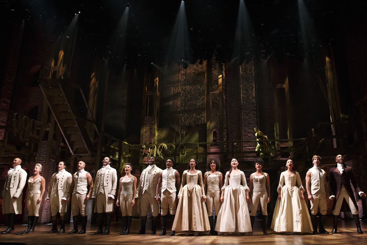 The "Hamilton" movie features the entire original Broadway cast.