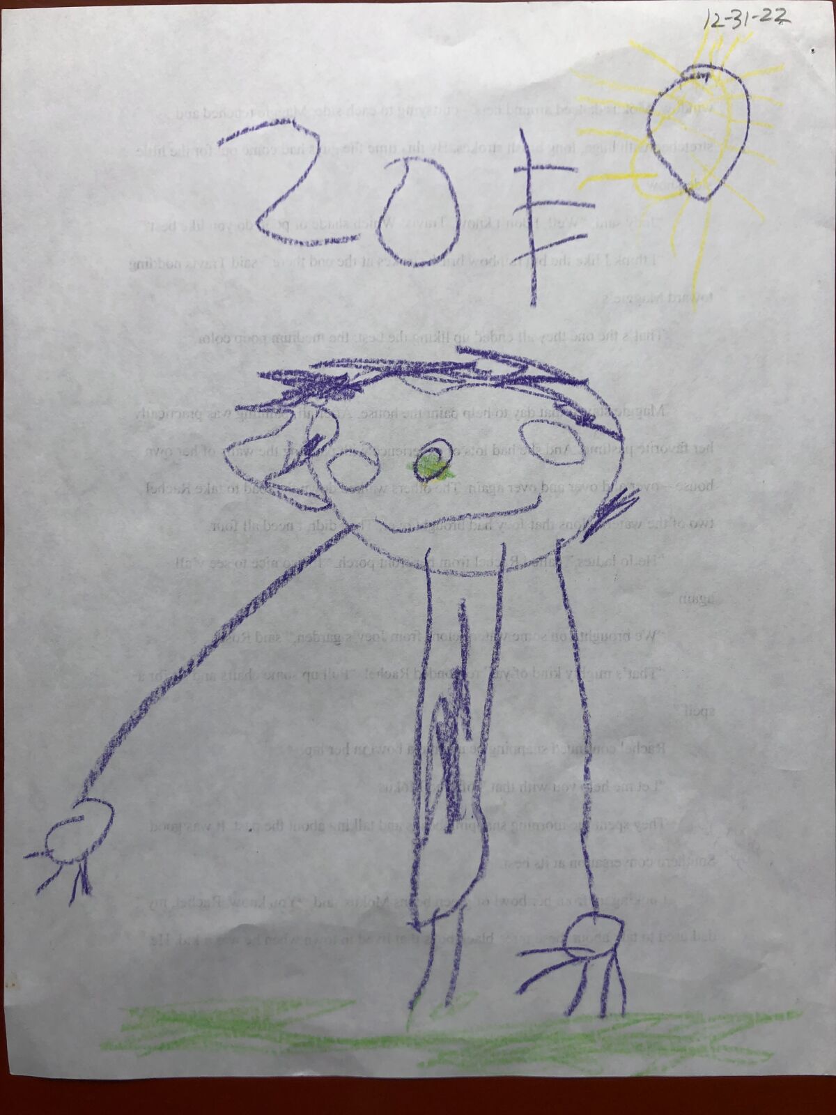 A self-portrait by Chi Varnado's 3-year-old granddaughter was almost forgotten until Varnado "finally really looked at it."