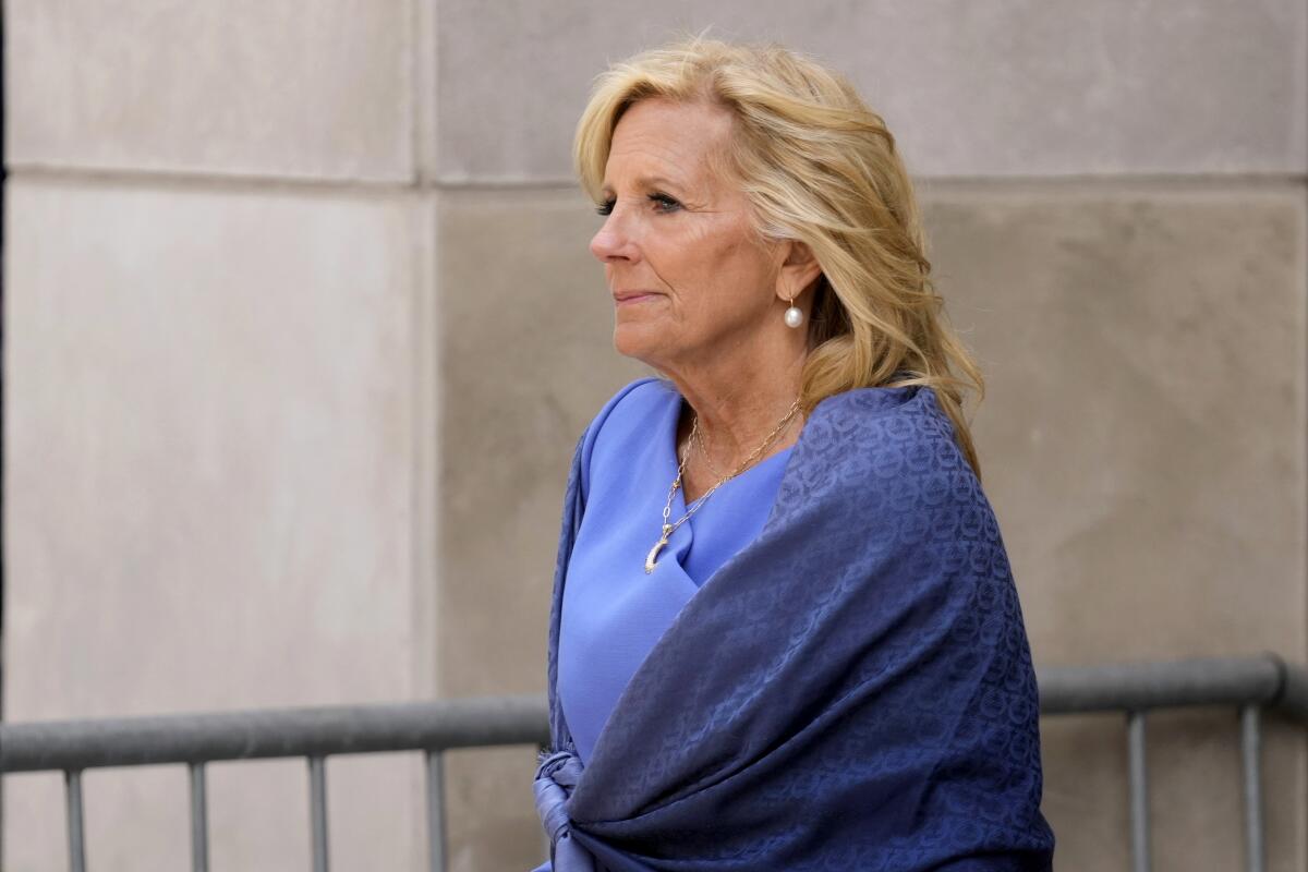 Jill Biden departs from federal court in Wilmington, Del.