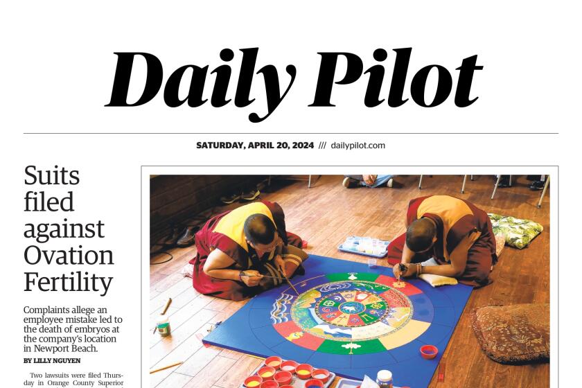 Front page of the Daily Pilot e-newspaper for Saturday, April 20, 2024.