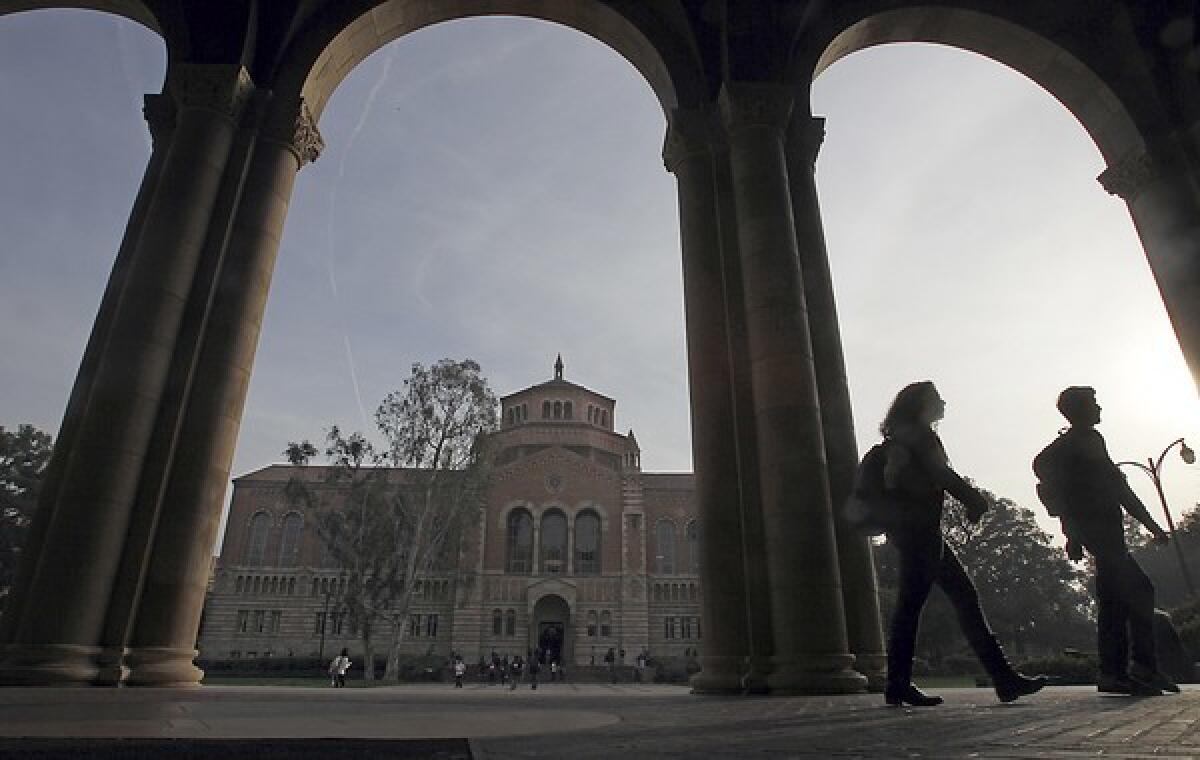 Powell Library at UCLA is among the campus' seismically vulnerable buildings. 