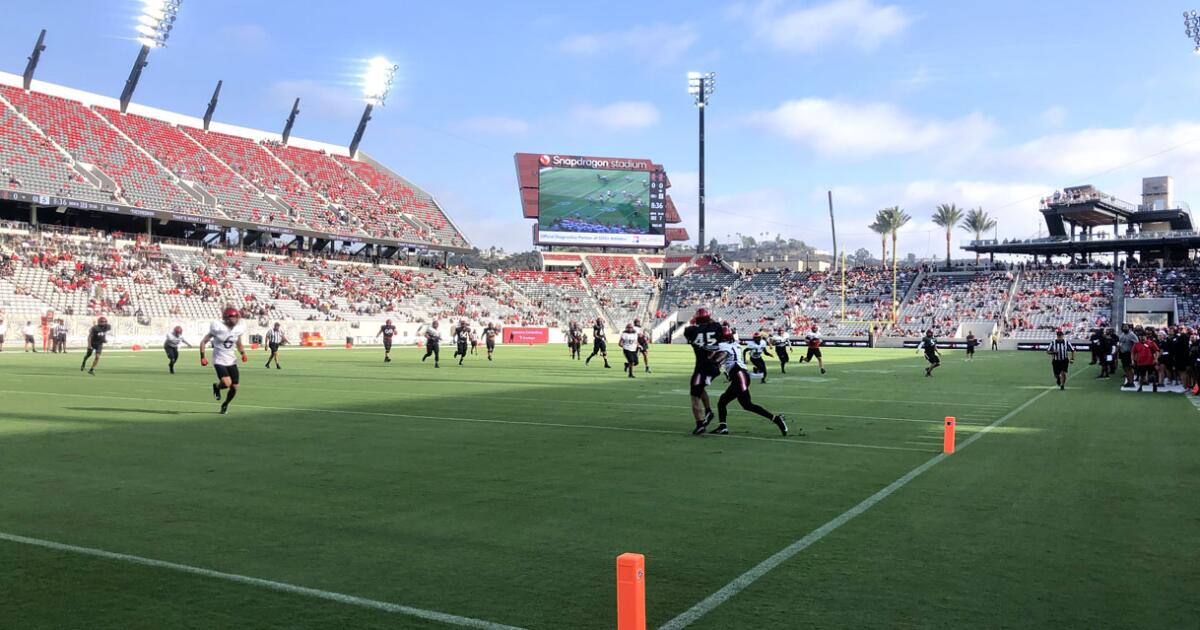 Well, well, well — Aztecs offense shows some life in Snapdragon scrimmage -  The San Diego Union-Tribune