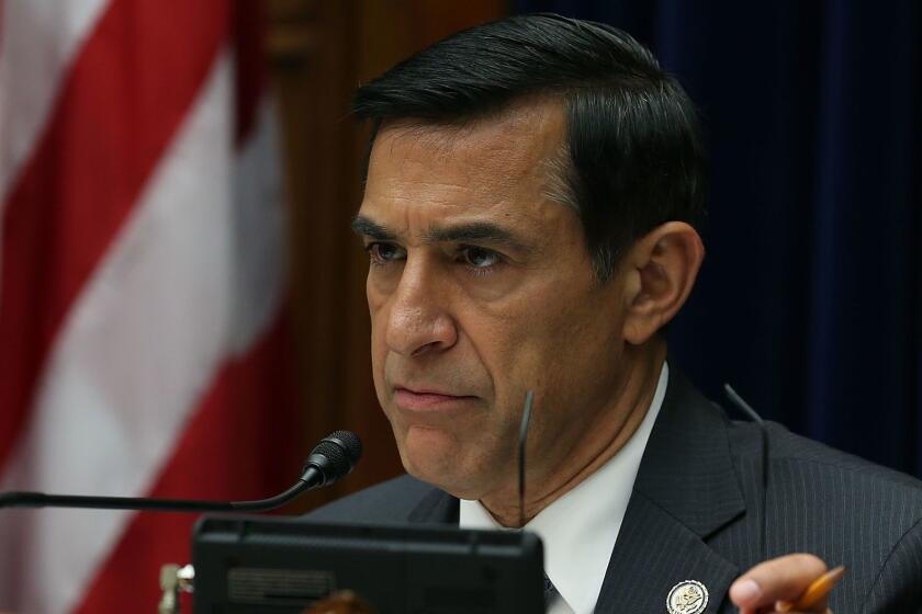 WASHINGTON, DC - SEPTEMBER 20: Chairman Darrell Issa (R-CA), listens to testimony during a House Judiciary Committee hearing on Capitol Hill September 20, 2012 in Washington, DC. The committee is hearing testimony from Michael Horowitz, Inspector General, Department of Justice, on his report of the failures of Operation Fast and Furious. (Photo by Mark Wilson/Getty Images) ORG XMIT: 152588098