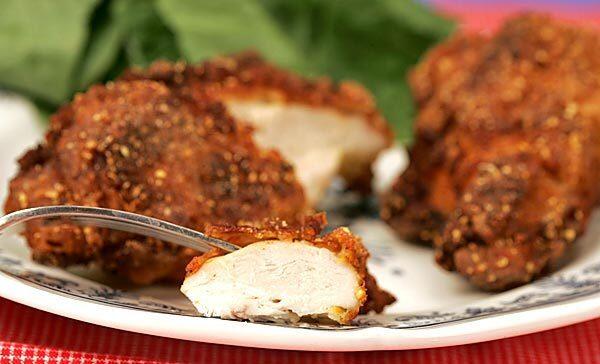 Cornmeal-dusted fried chicken