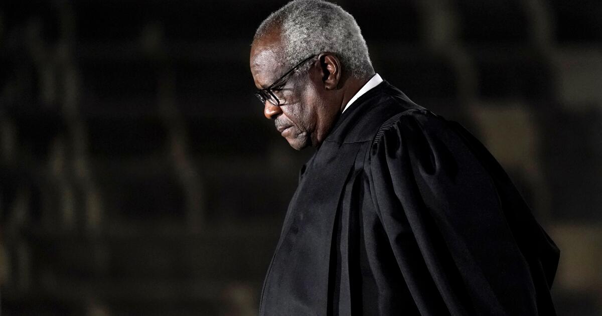 Column: Clarence Thomas and the bottomless self-pity of the upper classes