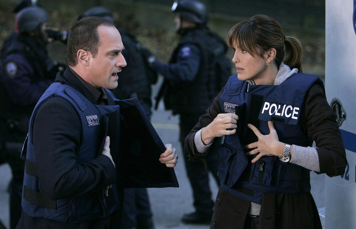 Christopher Meloni and Mariska Hargitay in an episode of "Law & Order: SVU"