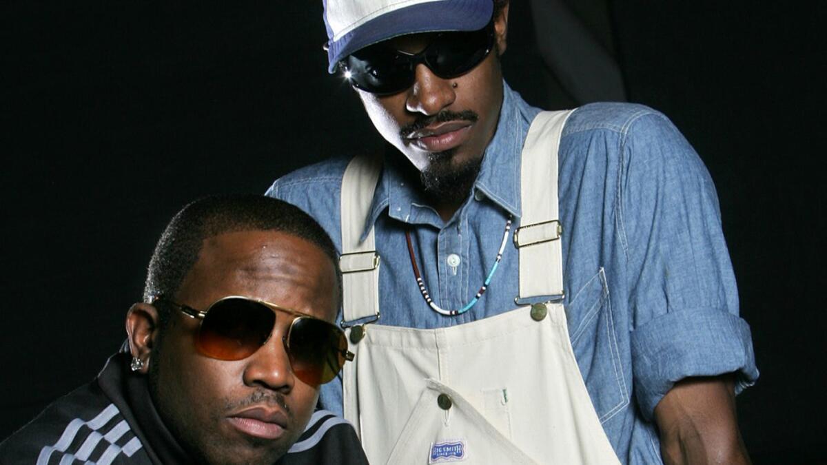 OutKast members, Antwan "Big Boi" Patton, left, and Andre "3000" Benjamin