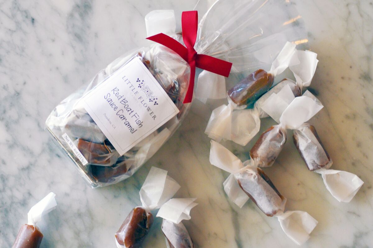Red Boat fish sauce caramels from Little Flower in Pasadena