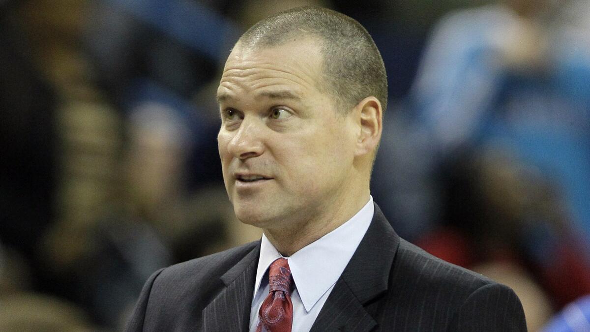 New Orleans Hornets assistant coach Michael Malone during a game against the Toronto Raptors in January 2011.