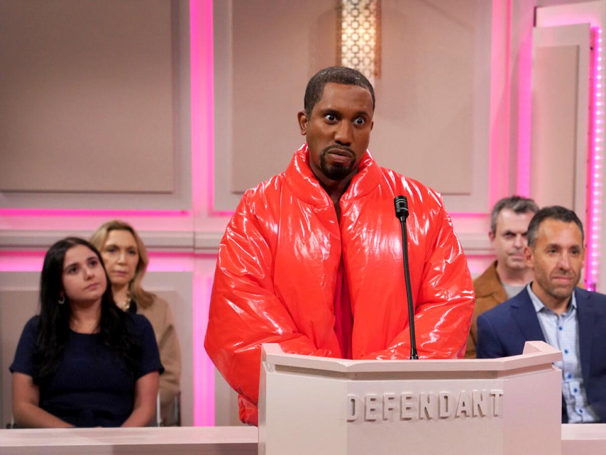Chris Redd as Kanye West during the "People's Kourt" sketch on "Saturday Night Live."