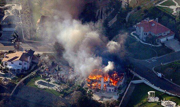 Orange County fires - Homes ablaze