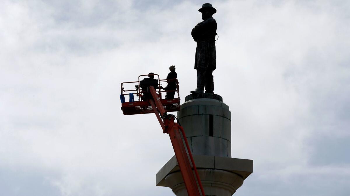 A statue of Confederate Gen. Robert E. Lee was removed from a public space earlier this year by the city of New Orleans, part of a series of removals occurring across the South.