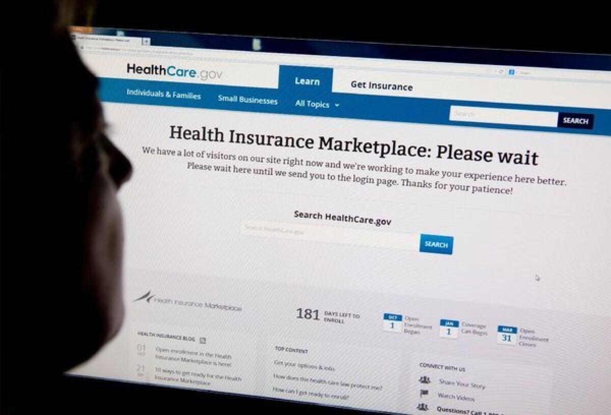 Computer problems have marred the launch of the federal government's website for Americans to enroll for health coverage under the Affordable Care Act.