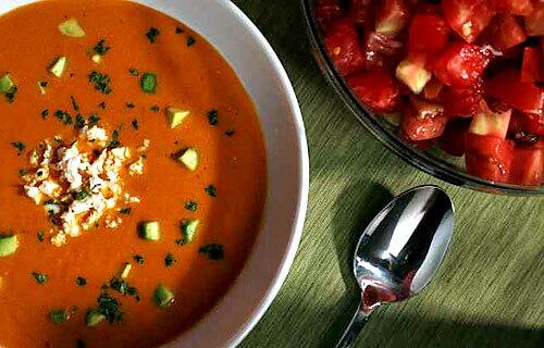 Fresh tomato soup