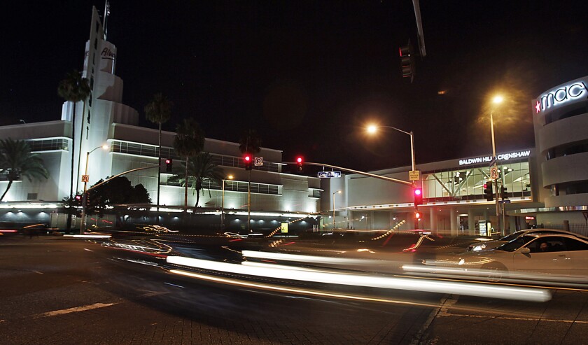 The Broadway is now a Walmart, the May Co. is a Macy's and Santa Barbara Avenue is Martin Luther King Jr. Boulevard at Baldwin Crenshaw Plaza in the 8th Council District.