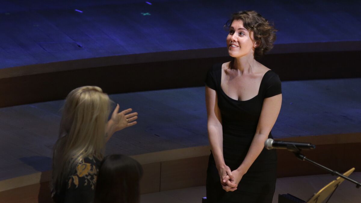 Caroline Shaw with the Los Angeles Philharmonic in 2015.