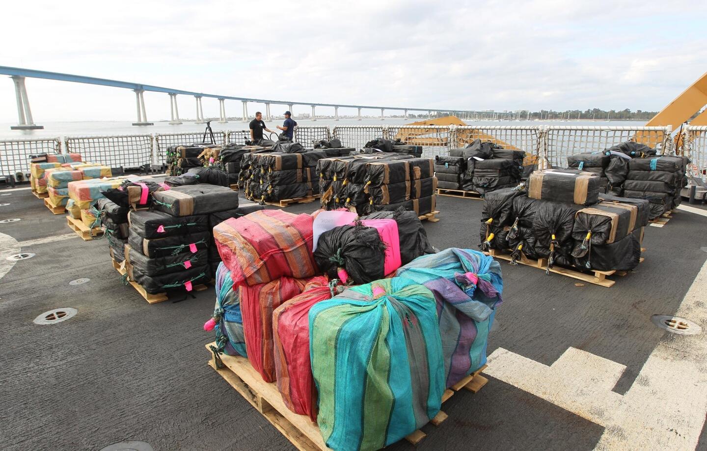 Cocaine unloading from Coast Guard ship