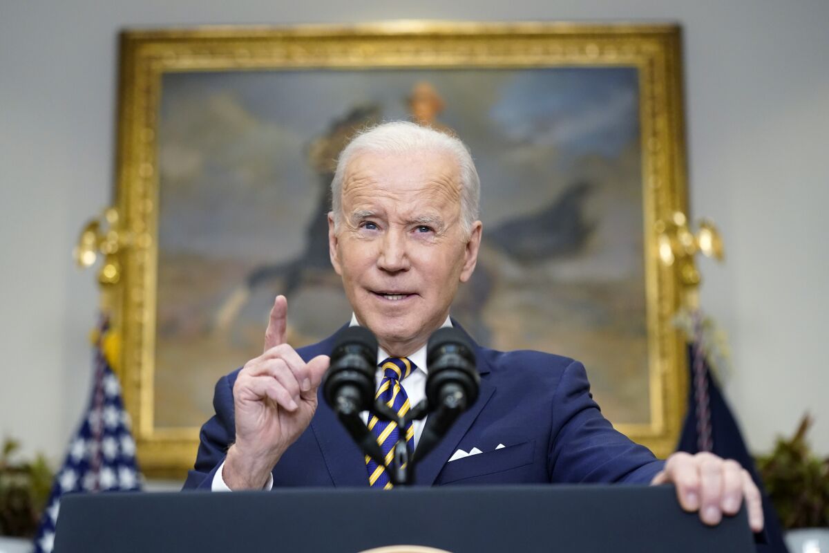 President Biden announces a ban on Russian oil imports from the White House.