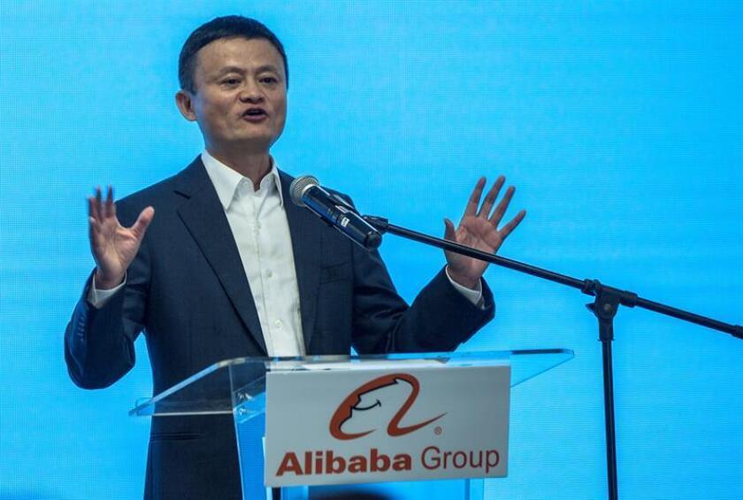 El fundador de la compañía Alibaba, Jack Ma, ofrece un discurso. EFE/Archivo