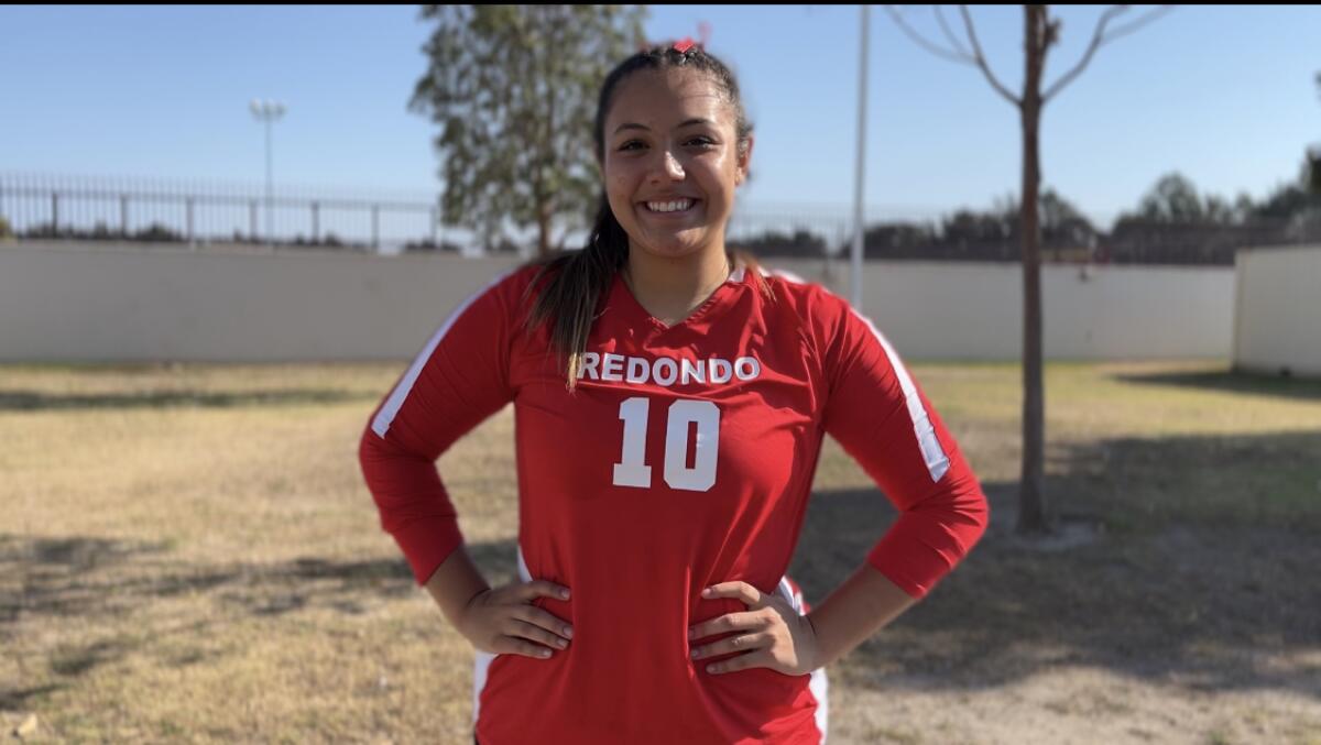 Redondo Union's Mele Corral-Blagojevich helped her Sea Hawks to a win over Mater Dei on Tuesday night.