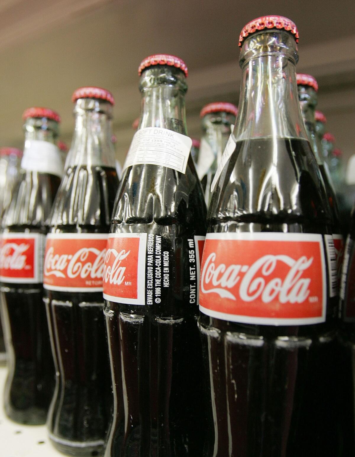 Bottles of Mexican Coke fill shelves of the Tarascas Latino Supermarket in Lawrenceville, Ga.