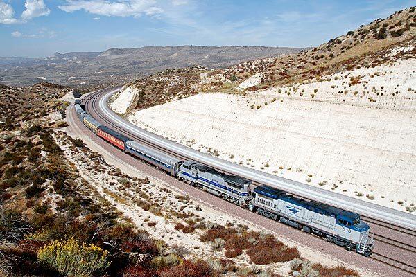 The Kelso Flyer winds through Cajon Pass en route to Barstow and then the Kelso Depot visitors center in Mojave National Preserve. Officials hope to make it a regular tourist rail service rivaling the Grand Canyons.