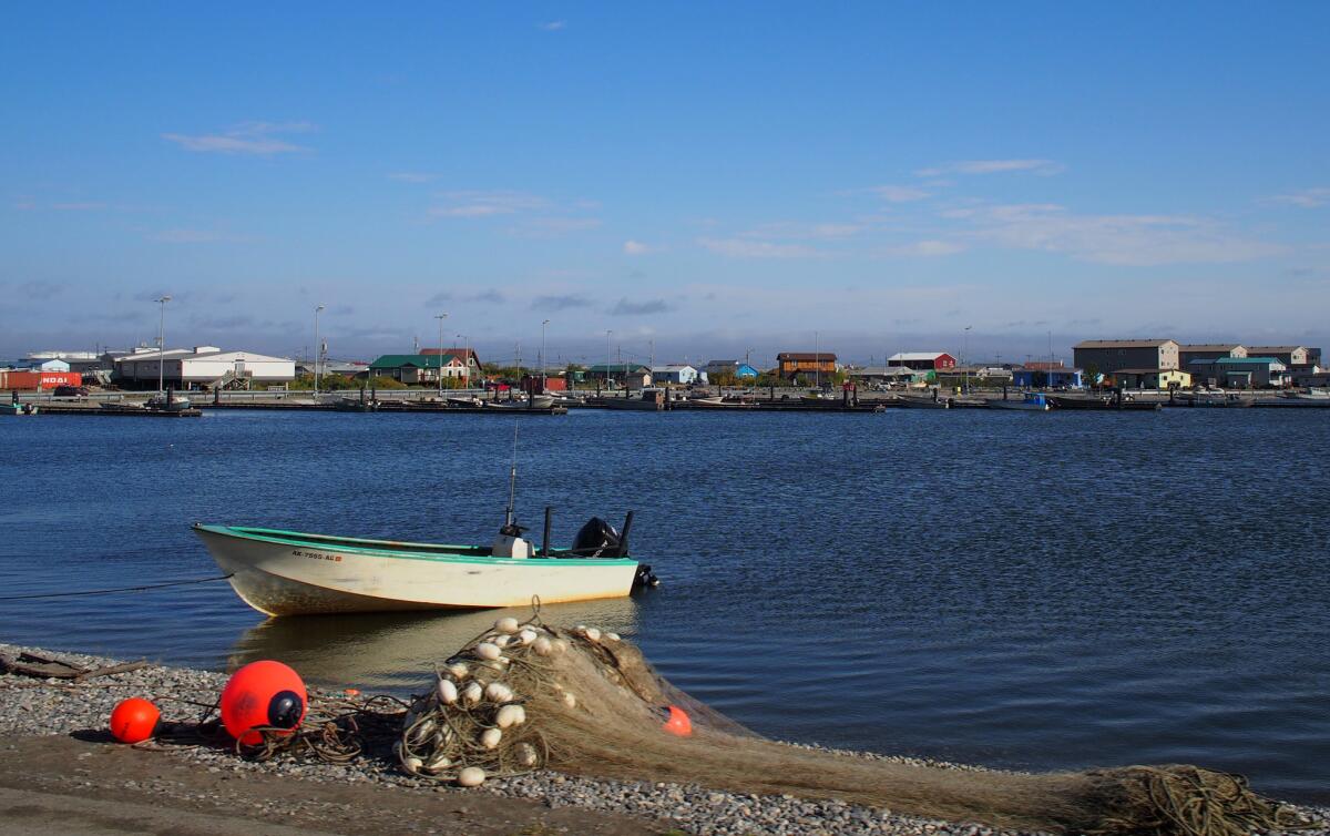 A view of Kotz Harbor in Kotzebue, a town of around 3,200.