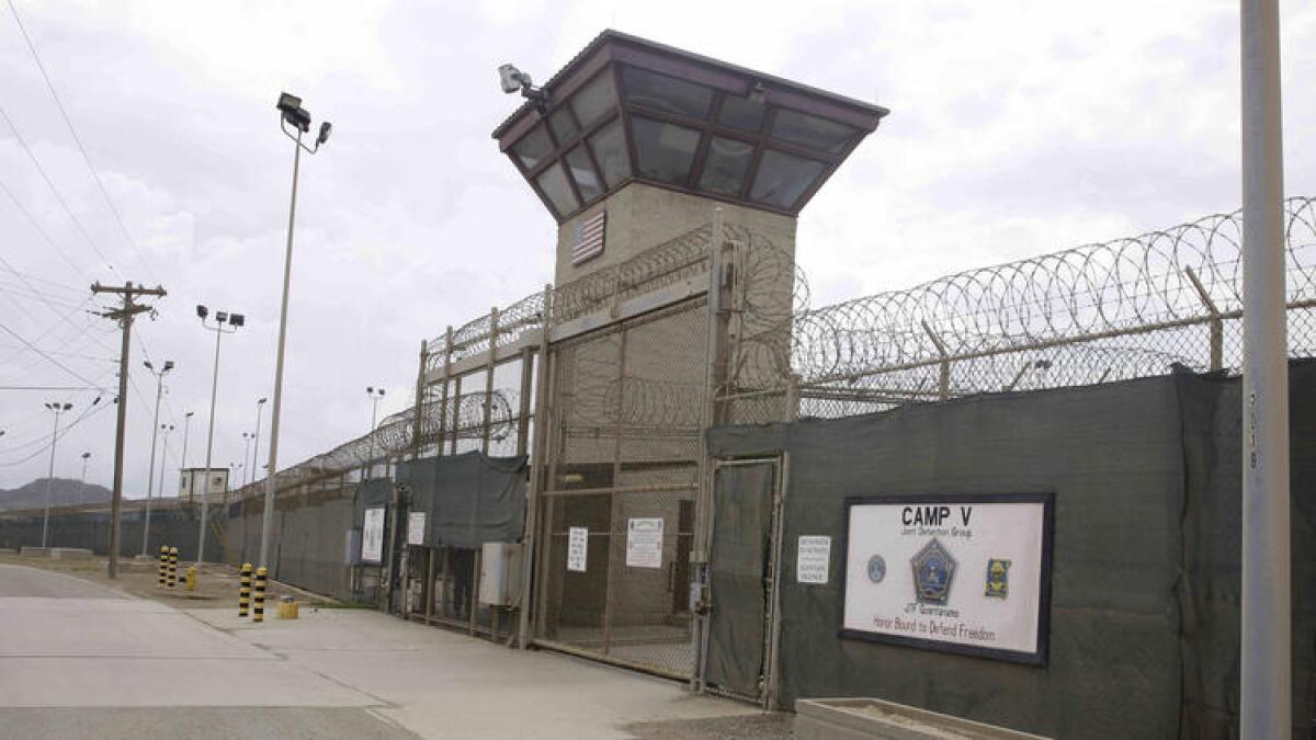Atty. Gen. Jeff Sessions and Deputy Atty. Gen. Rod Rosenstein on Friday traveled to the U.S. military prison on Guantanamo Bay, Cuba, pictured here.
