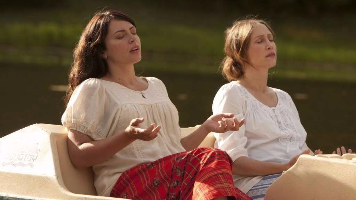 Dagmara Dominczyk, left, as Annika and Vera Farmiga as Corinne Walker in "Higher Ground." (Molly Hawkey / Sony Pictures Classics)