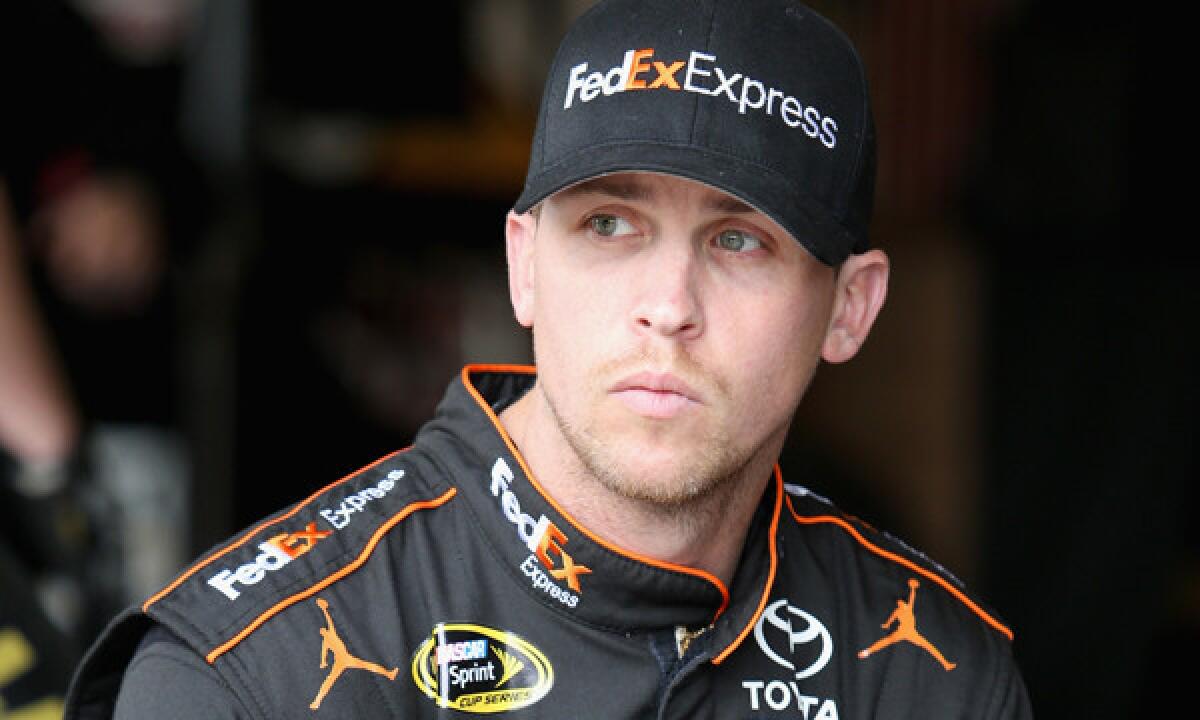 Denny Hamlin will not participate in Sunday's NASCAR Sprint Cup Series race at Auto Club Speedway in Fontana after qualifying 13th in the 43-car field.