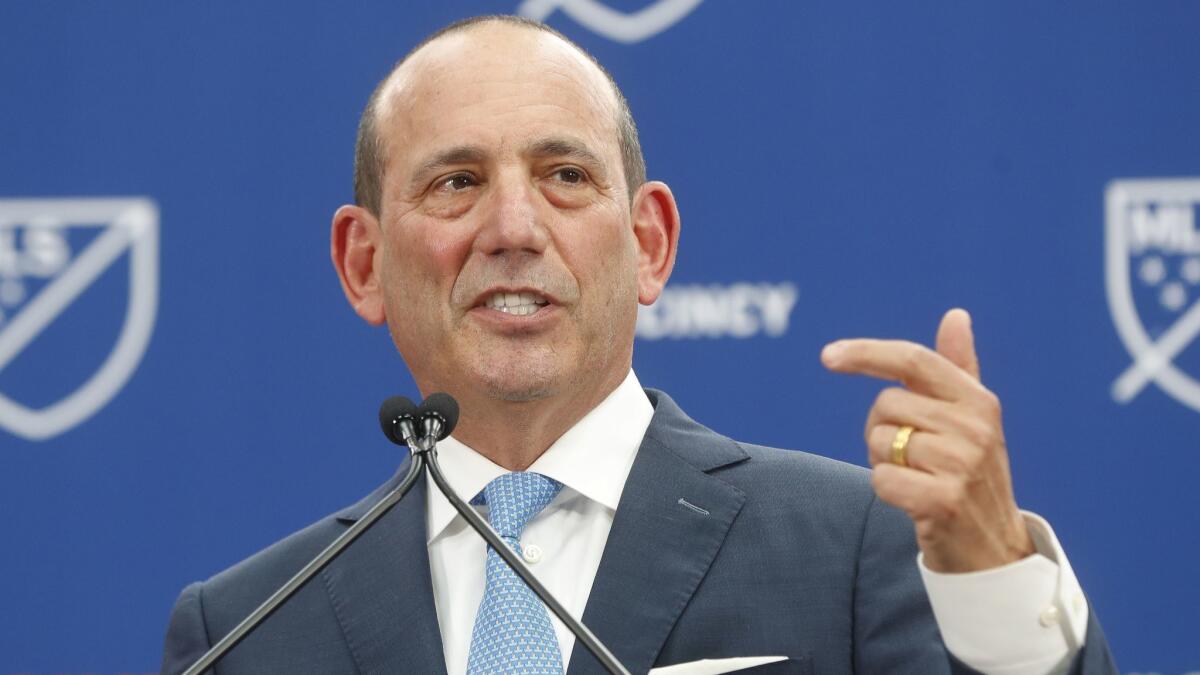 Major League Soccer commissioner Don Garber is pushing strongly for the adoption of both training and solidarity compensation.