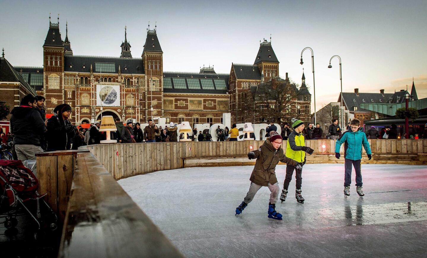 Ice skating in Amsterdam