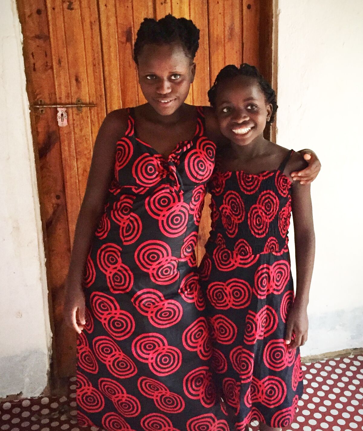 Joyce Orishaba, right, with her aunt Loyce in Uganda in 2016.
