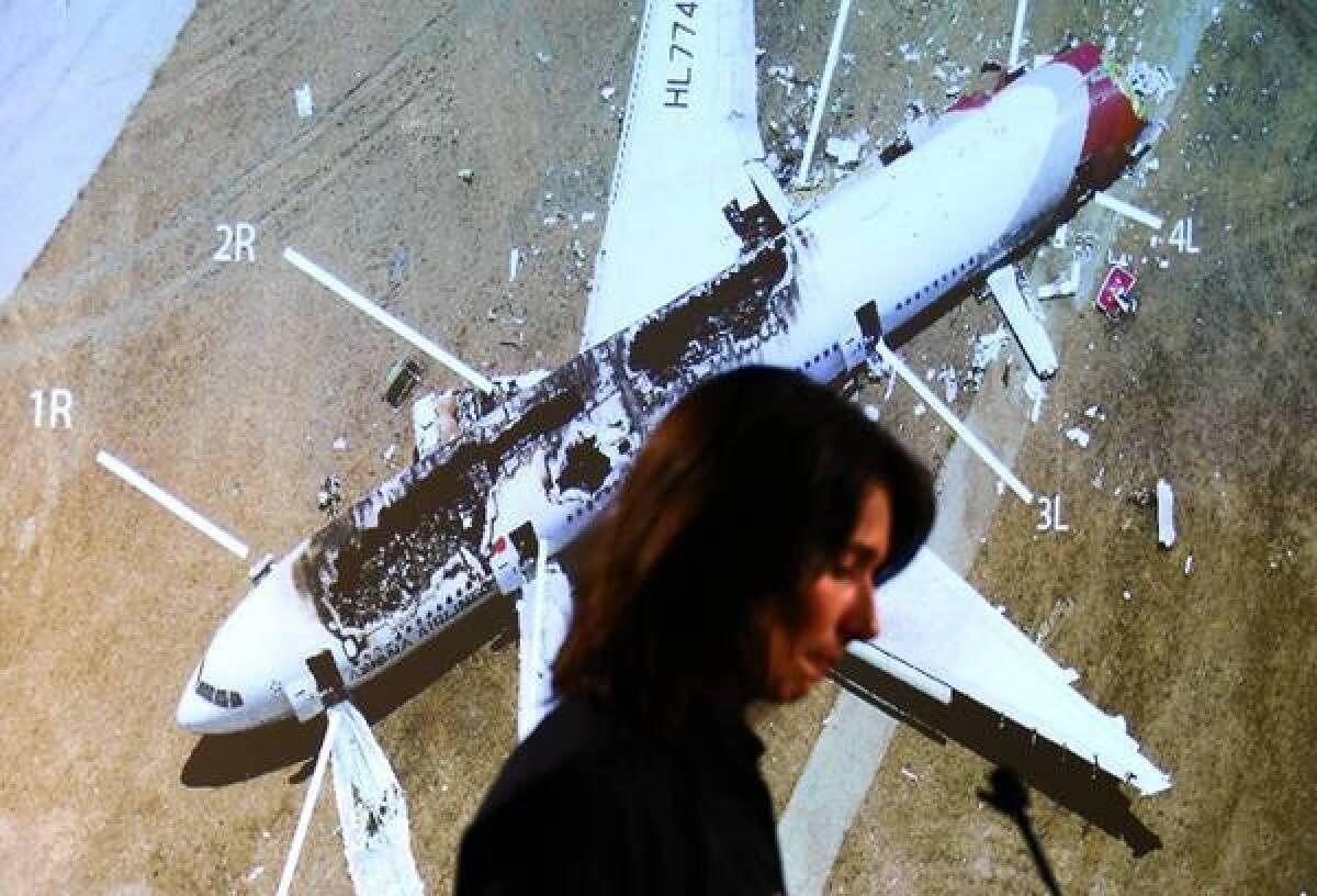 Deborah A.P. Hersman, chairwoman of the National Transportation Safety Board, discusses her agency's preliminary findings of the deadly Asiana Airlines plane crash.