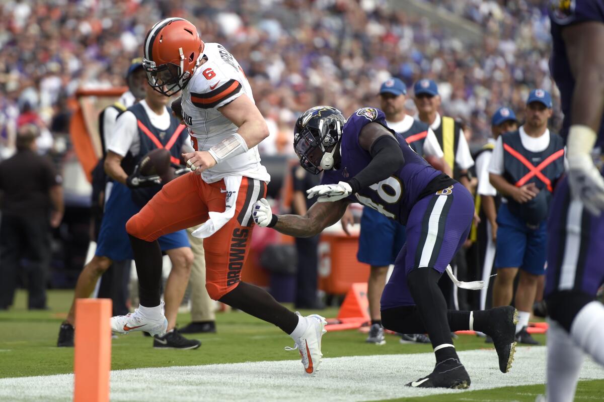 Mayfield and Chubb combine to carry Browns past Ravens 40-25 - The