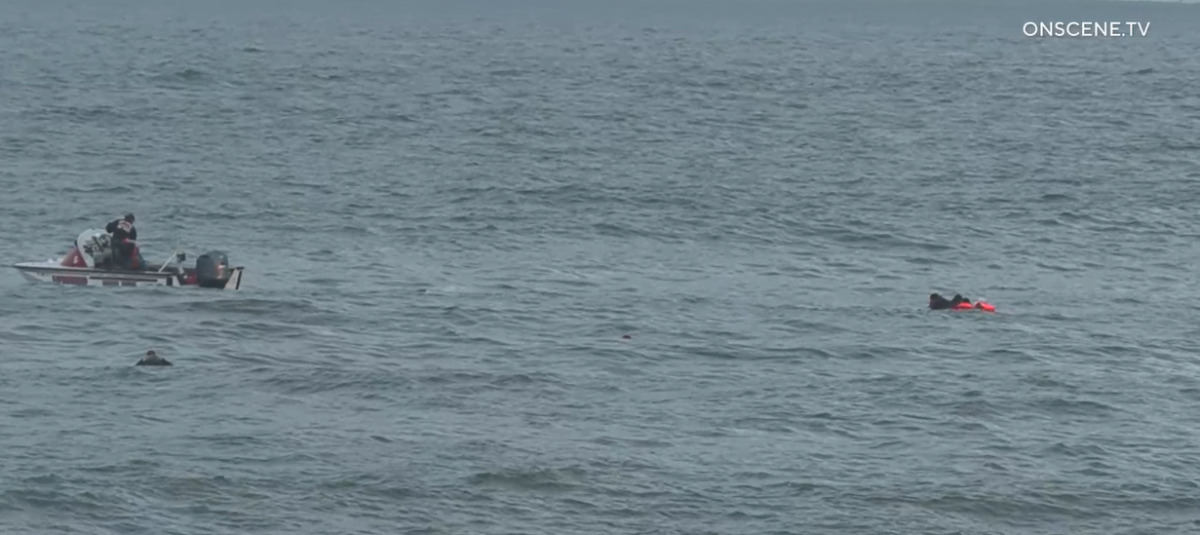 Lifeguards rescued several people who went into the water off La Jolla