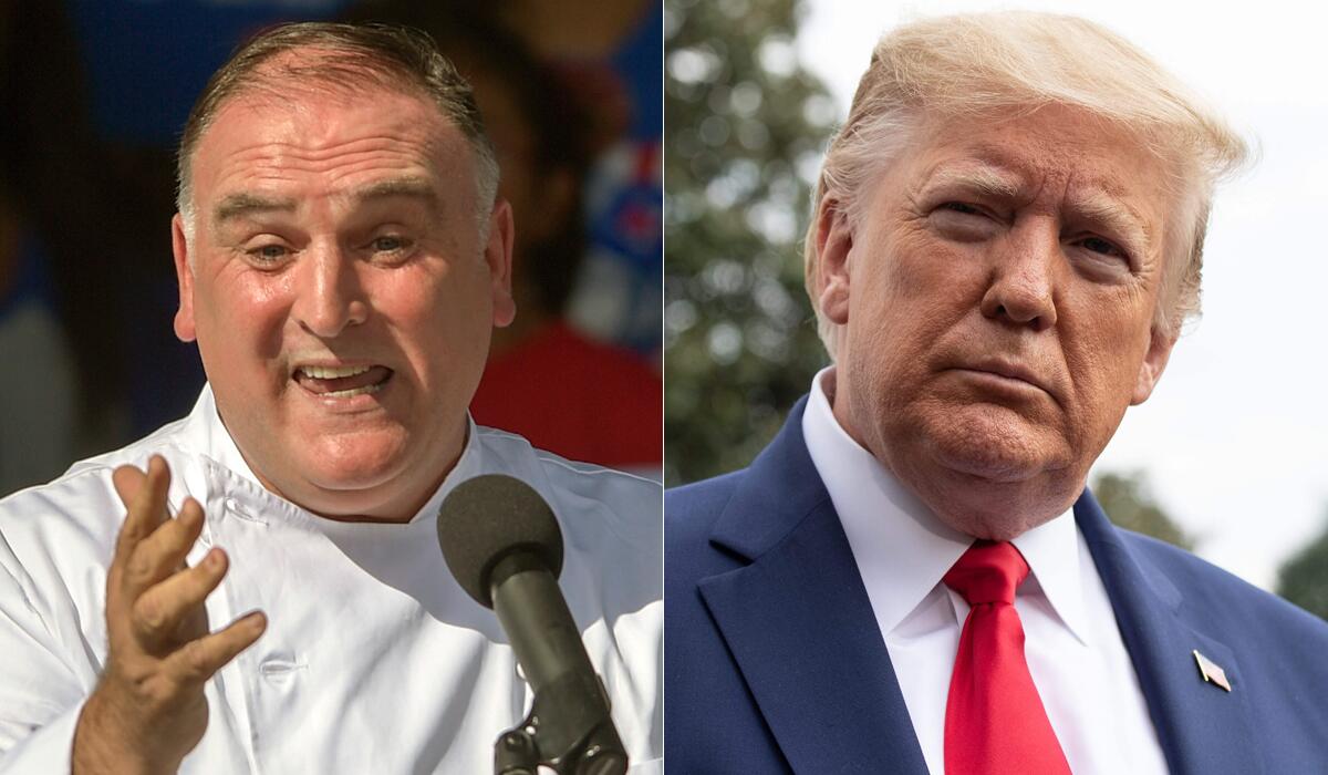 Chef Jose Andres is a vocal critic of President Trump.